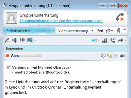 Der Lync Gruppenchat